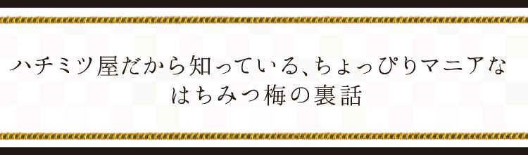 「はちみつ梅の裏話」