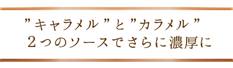 「２つのソースでさらに濃厚に」