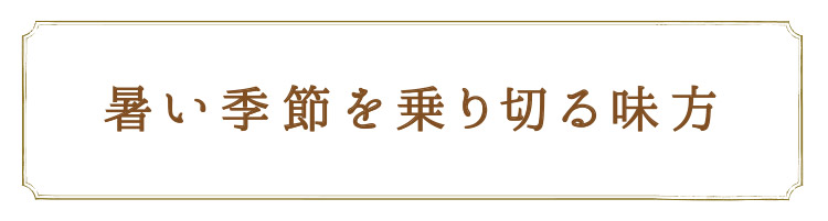 「暑い季節を乗り切る味方」