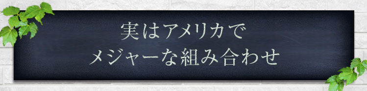 「実はアメリでメジャーな組み合わせ」