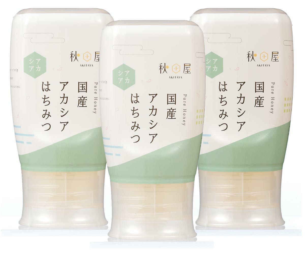 国産アカシアはちみつ300g3本セット（倒立） の通販| はちみつ専門店